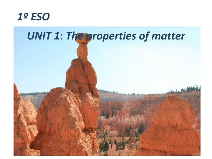 unit 1 the properties of matter