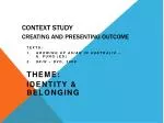 Identity and Belonging: Cultural Perspectives in Australia - slide 1