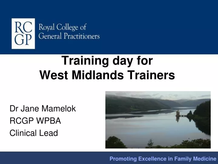 training day for west midlands trainers