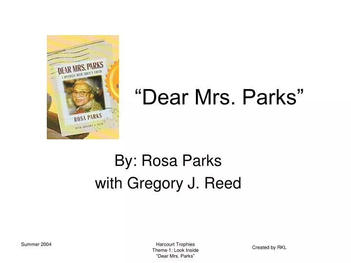 dear mrs parks