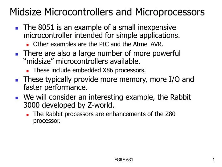 midsize microcontrollers and microprocessors