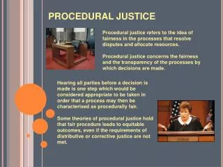 PROCEDURAL JUSTICE