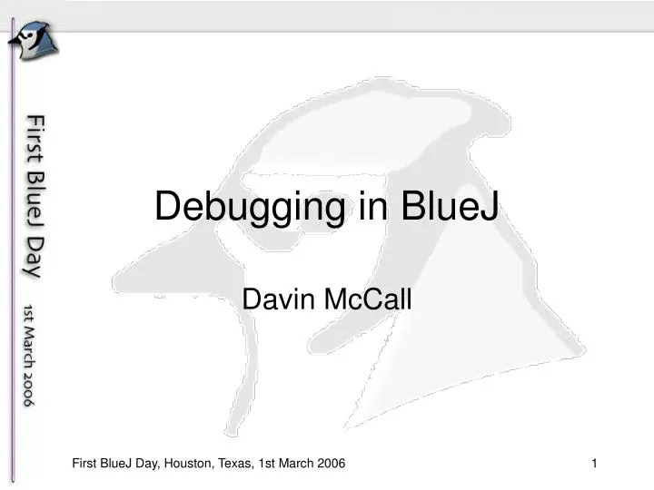 debugging in bluej