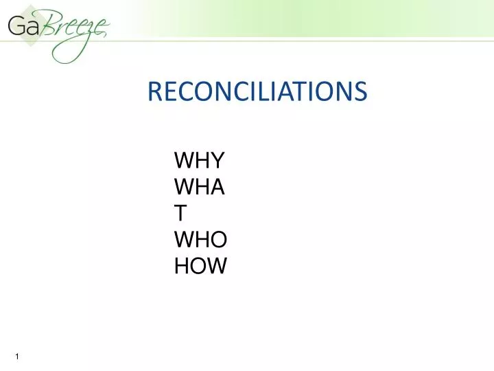 reconciliations
