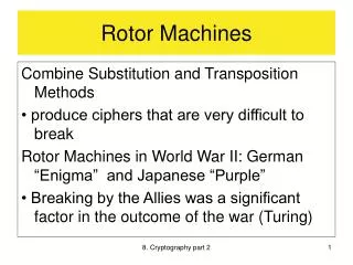 Rotor Machines
