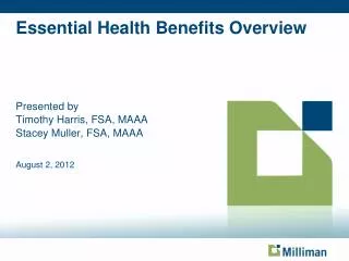 Essential Health Benefits Overview