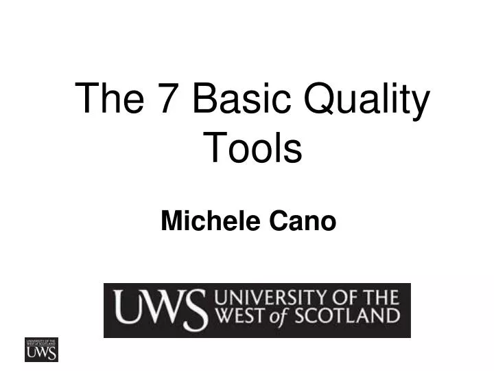 the 7 basic quality tools