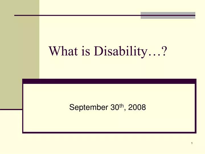 what is disability