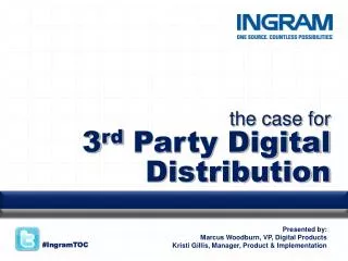 the case for 3 rd Party Digital Distribution