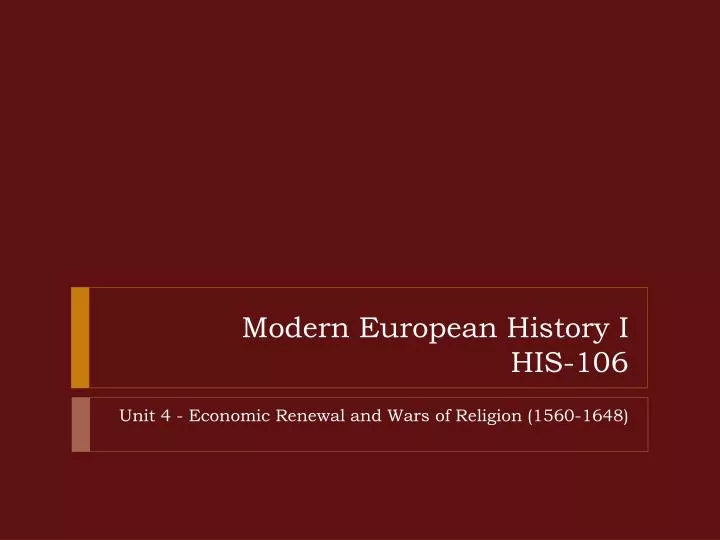 modern european history i his 106