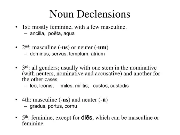 noun declensions