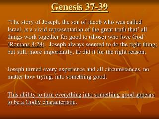 Genesis 37-39