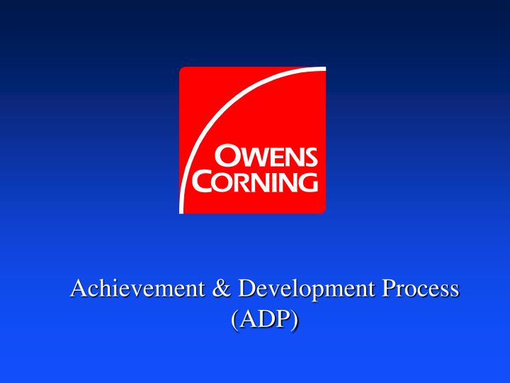 achievement development process adp