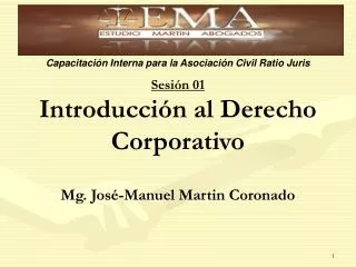 Sesión 01 Introducción al Derecho Corporativo