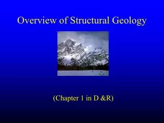 Overview of Structural Geology