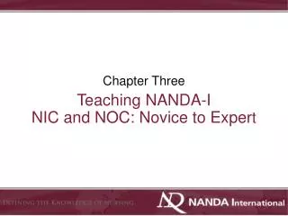 Teaching NANDA-I NIC and NOC: Novice to Exper t