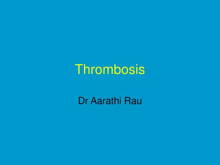 thrombosis