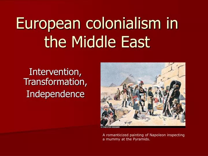 european colonialism in the middle east