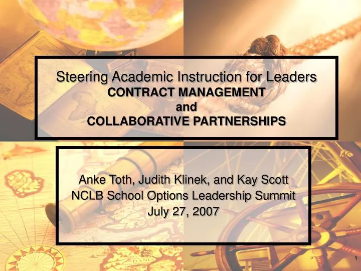 steering academic instruction for leaders contract management and collaborative partnerships
