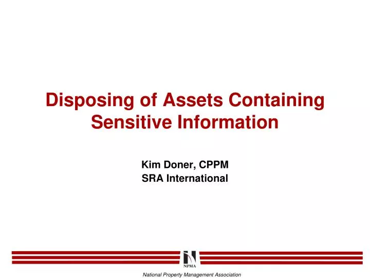 disposing of assets containing sensitive information