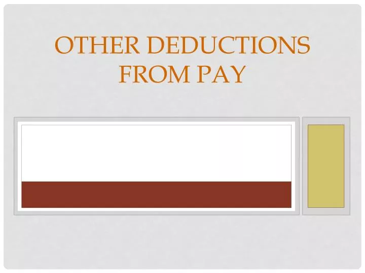other deductions from pay
