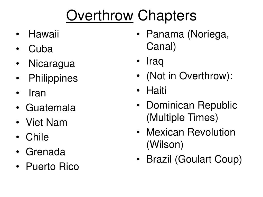 Overthrow Rule PPT - Historical Dynamics of Overthrow and Revolution from the 16th ...