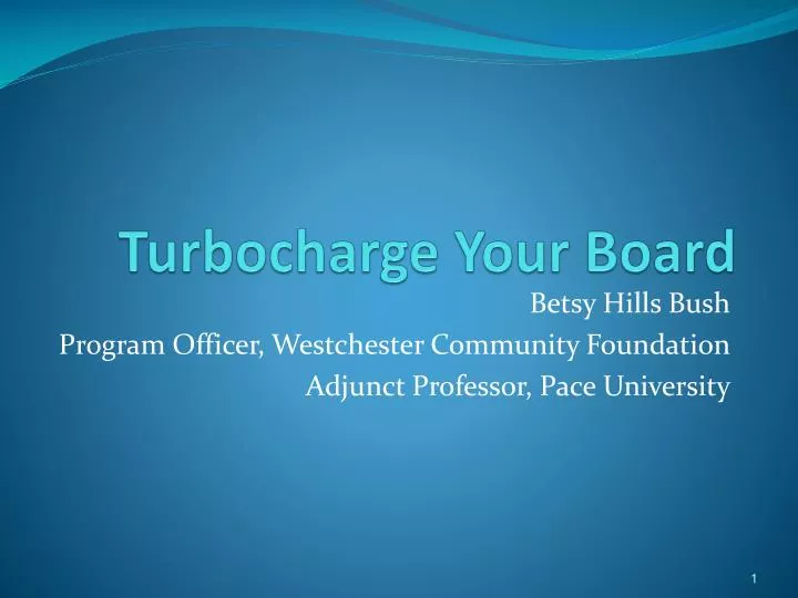 turbocharge your board