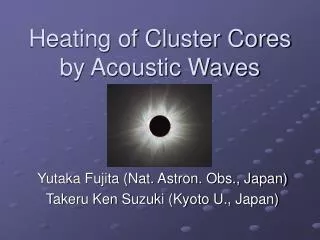 Heating of Cluster Cores by Acoustic Waves