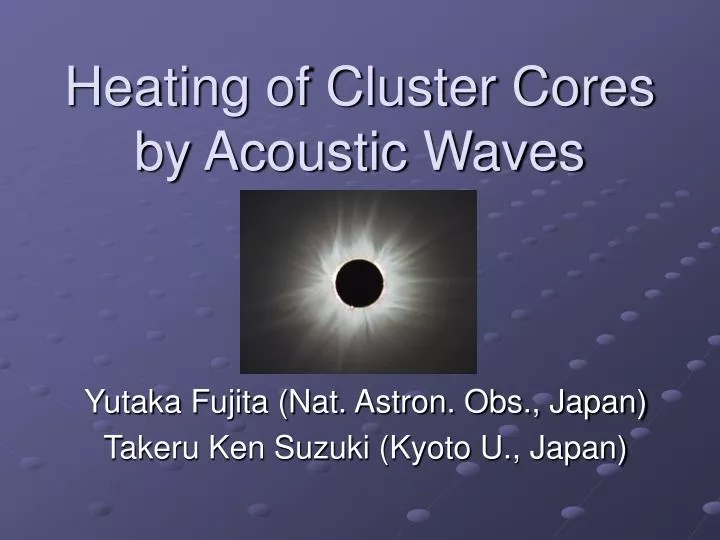 heating of cluster cores by acoustic waves