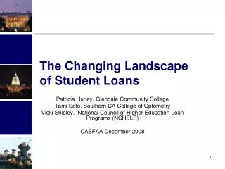The Changing Landscape of Student Loans