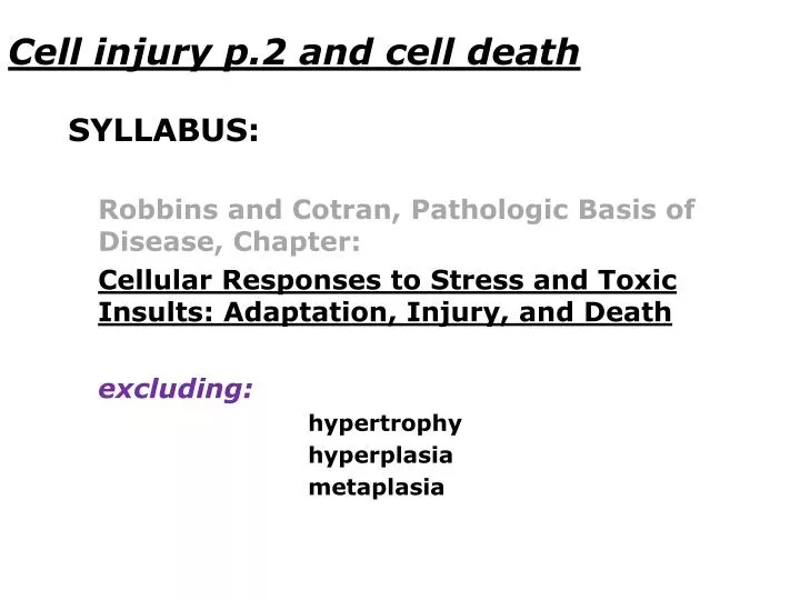 cell injury p 2 and cell death