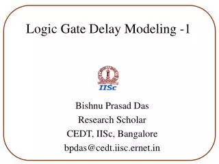 Logic Gate Delay Modeling -1