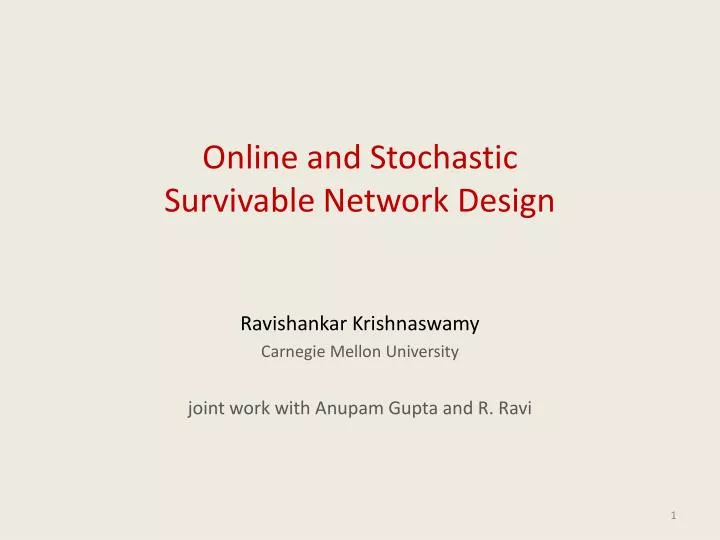 online and stochastic survivable network design