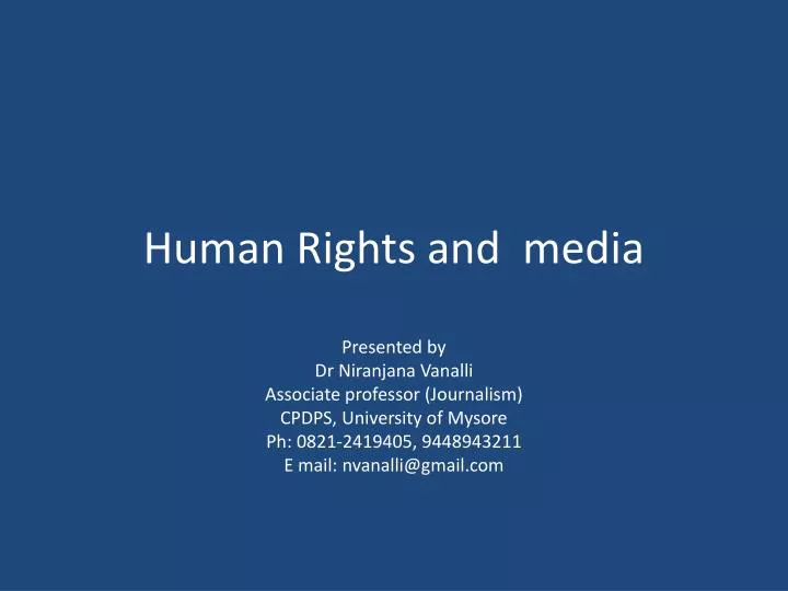 human rights and media