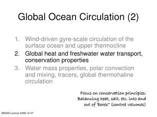 Global Ocean Circulation (2)