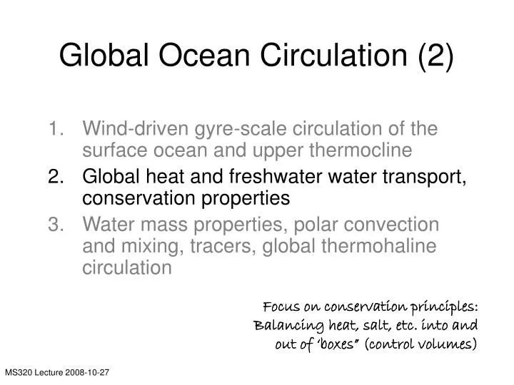 global ocean circulation 2