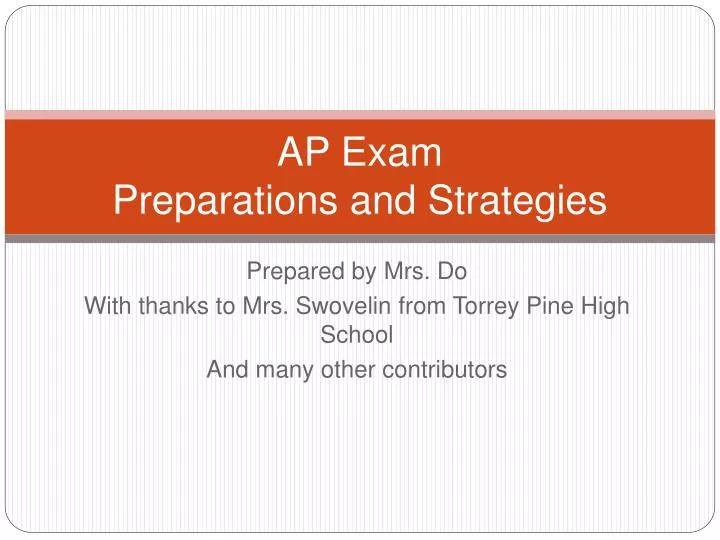 ap exam preparations and strategies