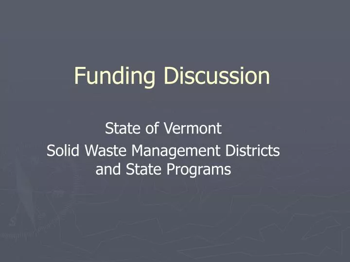 funding discussion