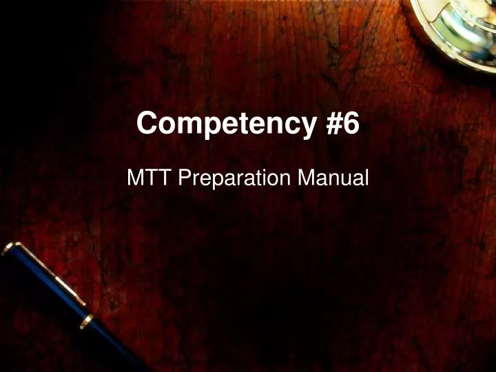 competency 6
