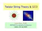 String Theory and Q C D - slide 1