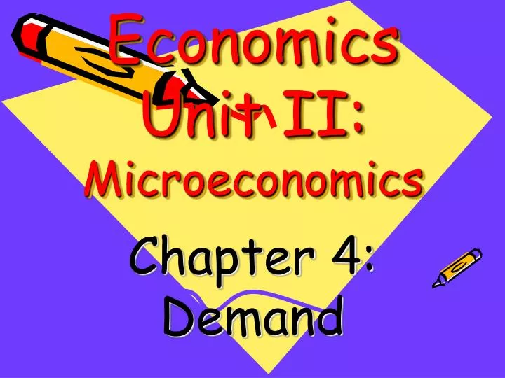 economics unit ii microeconomics