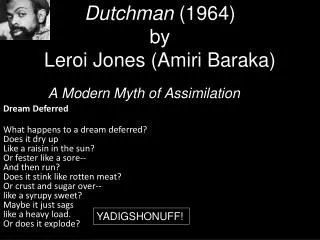 Dutchman (1964) by Leroi Jones (Amiri Baraka)