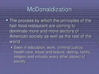 McDonaldization