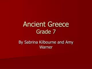 Ancient Greece Grade 7