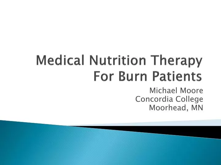 medical nutrition therapy for burn patients