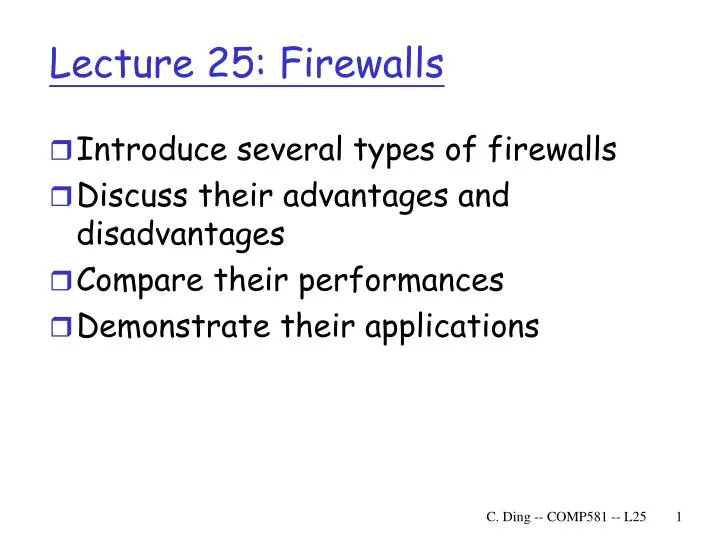 lecture 25 firewalls