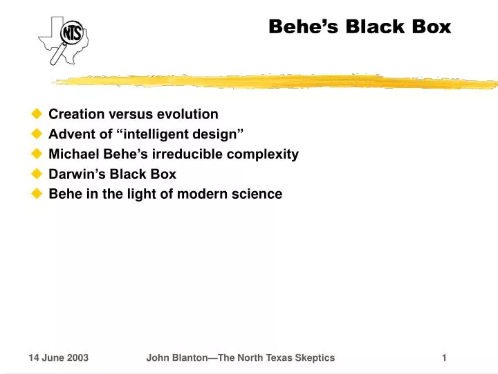 behe s black box