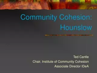 Community Cohesion: Hounslow