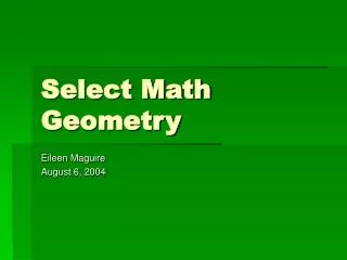 Select Math Geometry