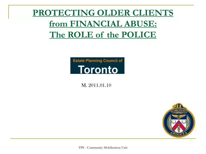 protecting older clients from financial abuse the role of the police